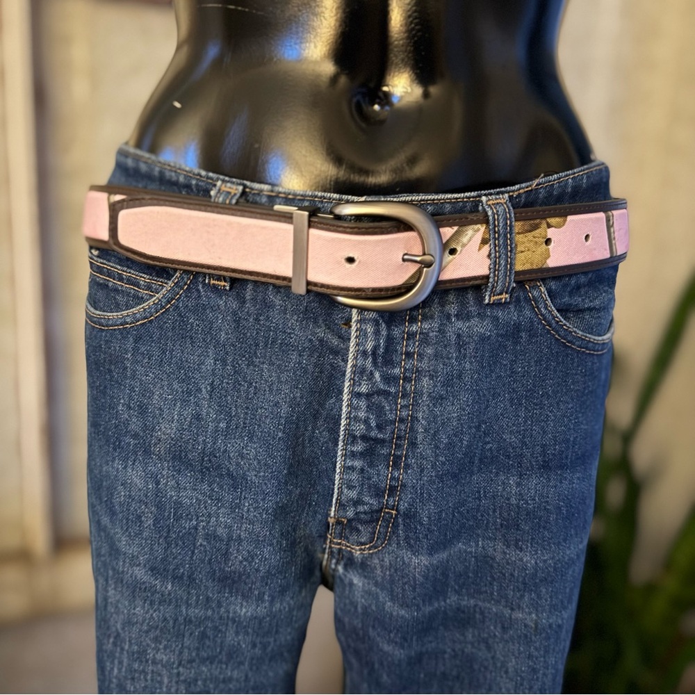 RealTree Women’s Pink Camo Belt M/L Hunting Gear Outdoor Wear Leather Twill